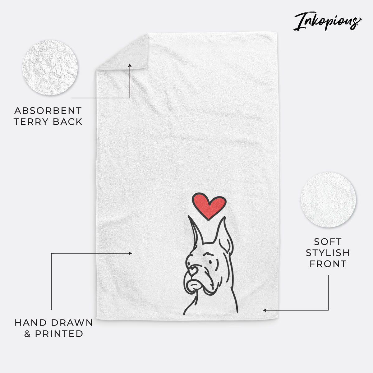 Love Always Rescue Boxer - Billy - Hand Towel