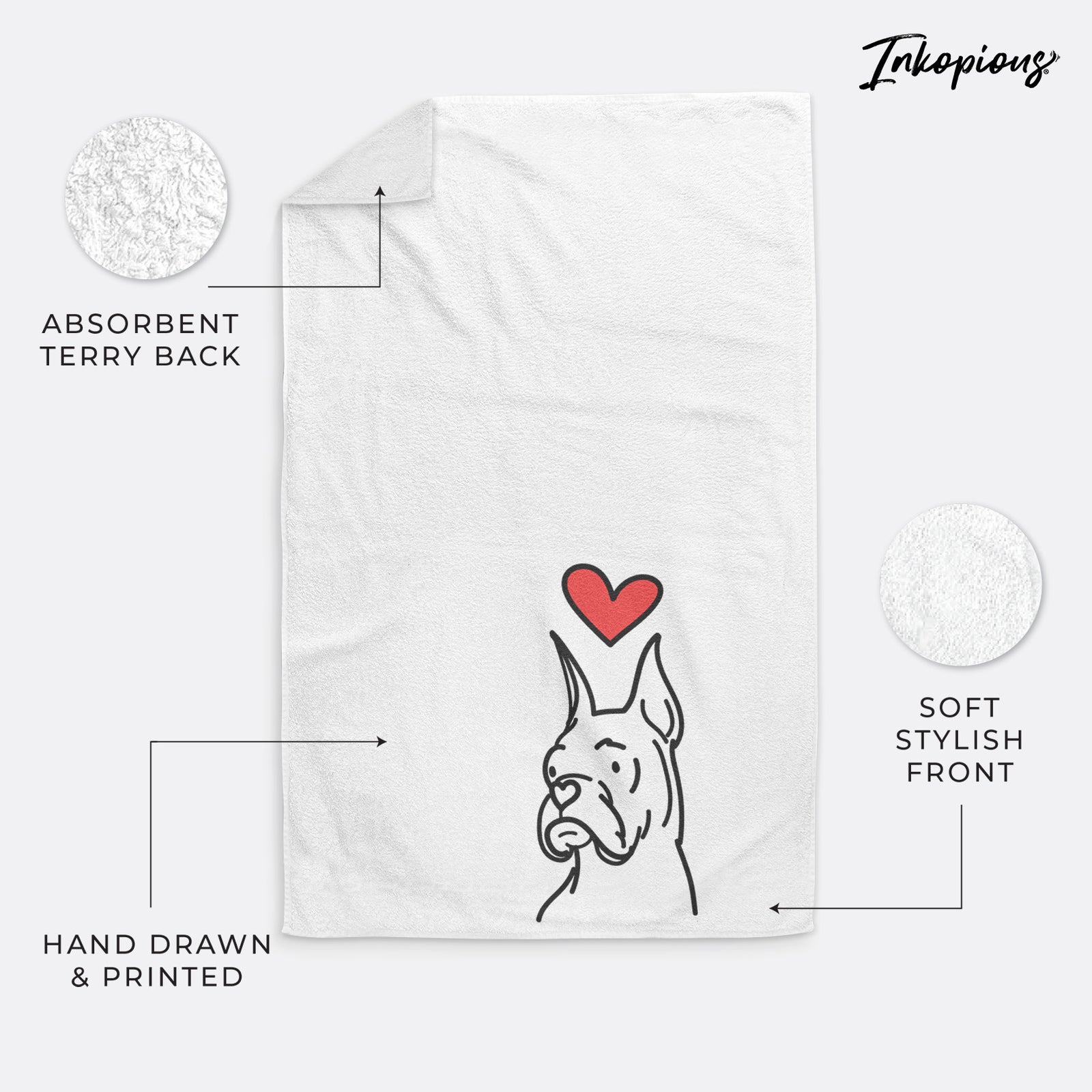 Love Always Rescue Boxer - Billy - Hand Towel