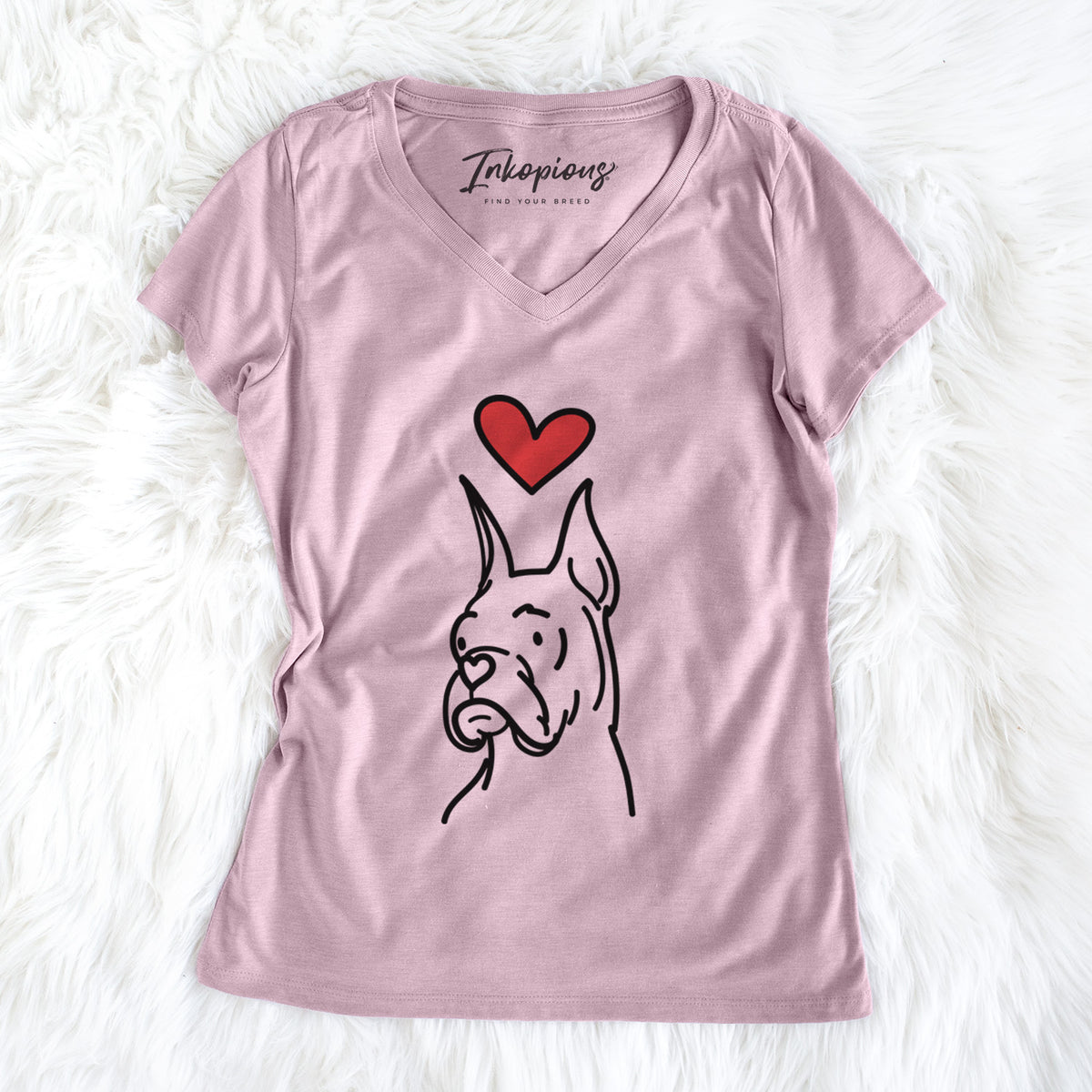 Love Always Rescue Boxer - Billy - Women's Perfect V-neck Shirt