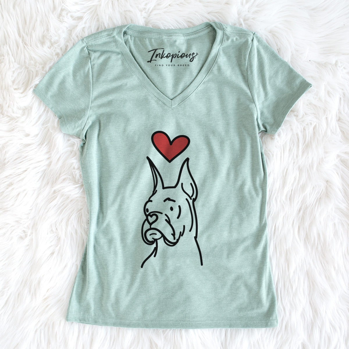 Love Always Rescue Boxer - Billy - Women&#39;s Perfect V-neck Shirt