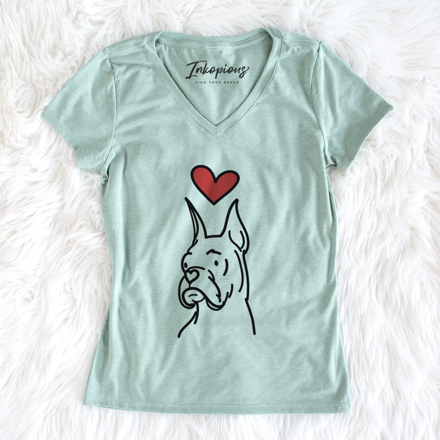 Love Always Rescue Boxer - Billy - Women's Perfect V-neck Shirt