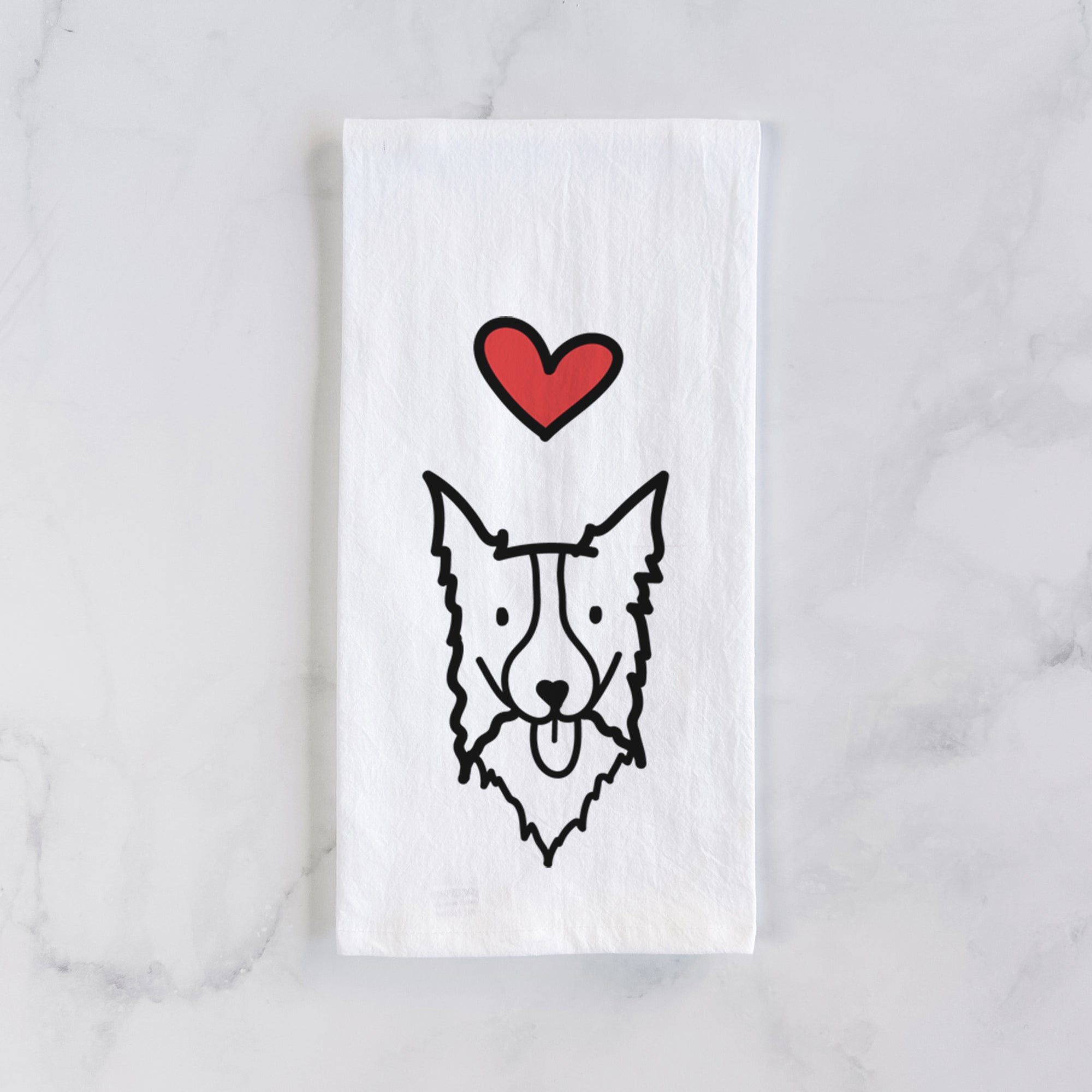 Love Always Border Collie - Tea Towel