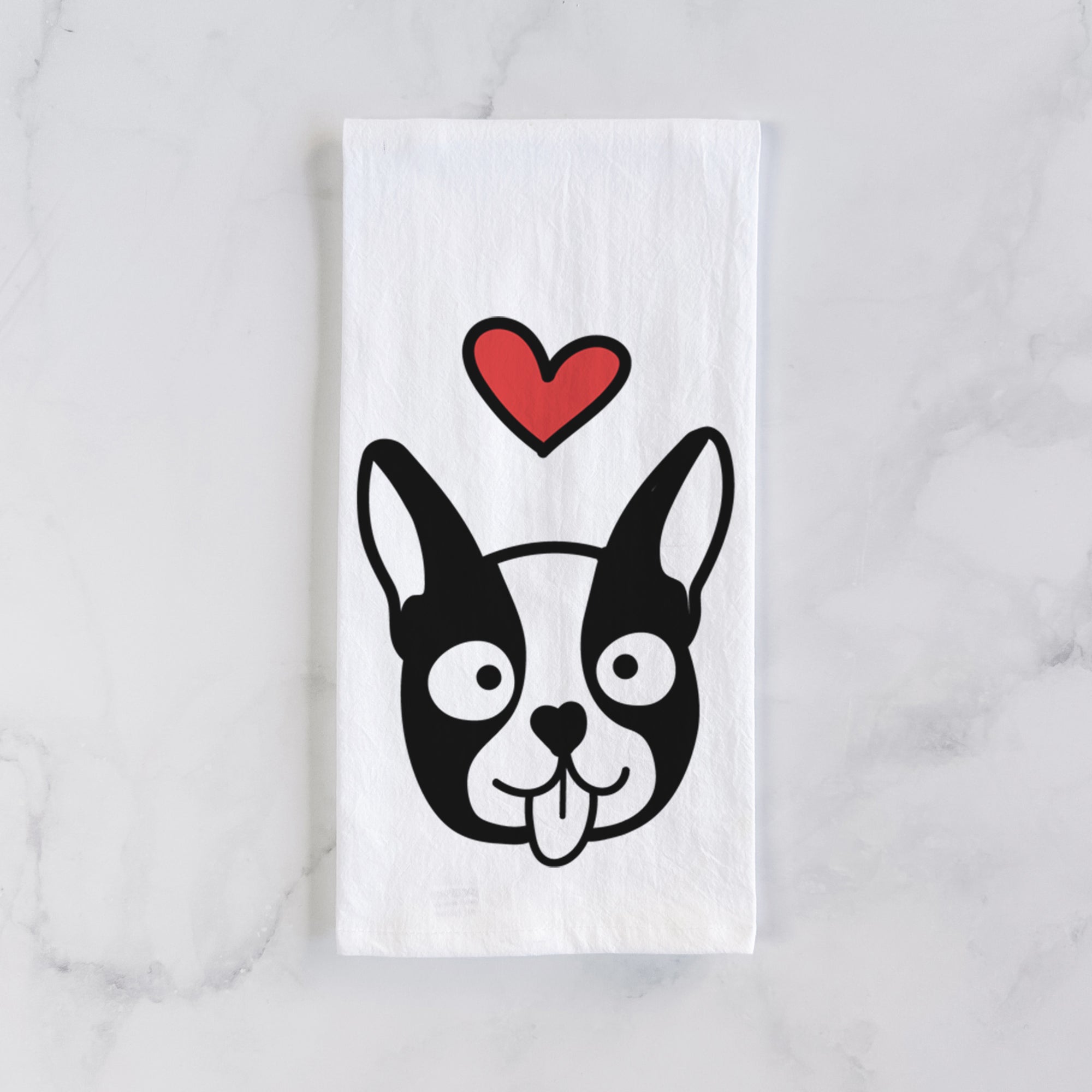 Love Always Boston Terrier - Tea Towel