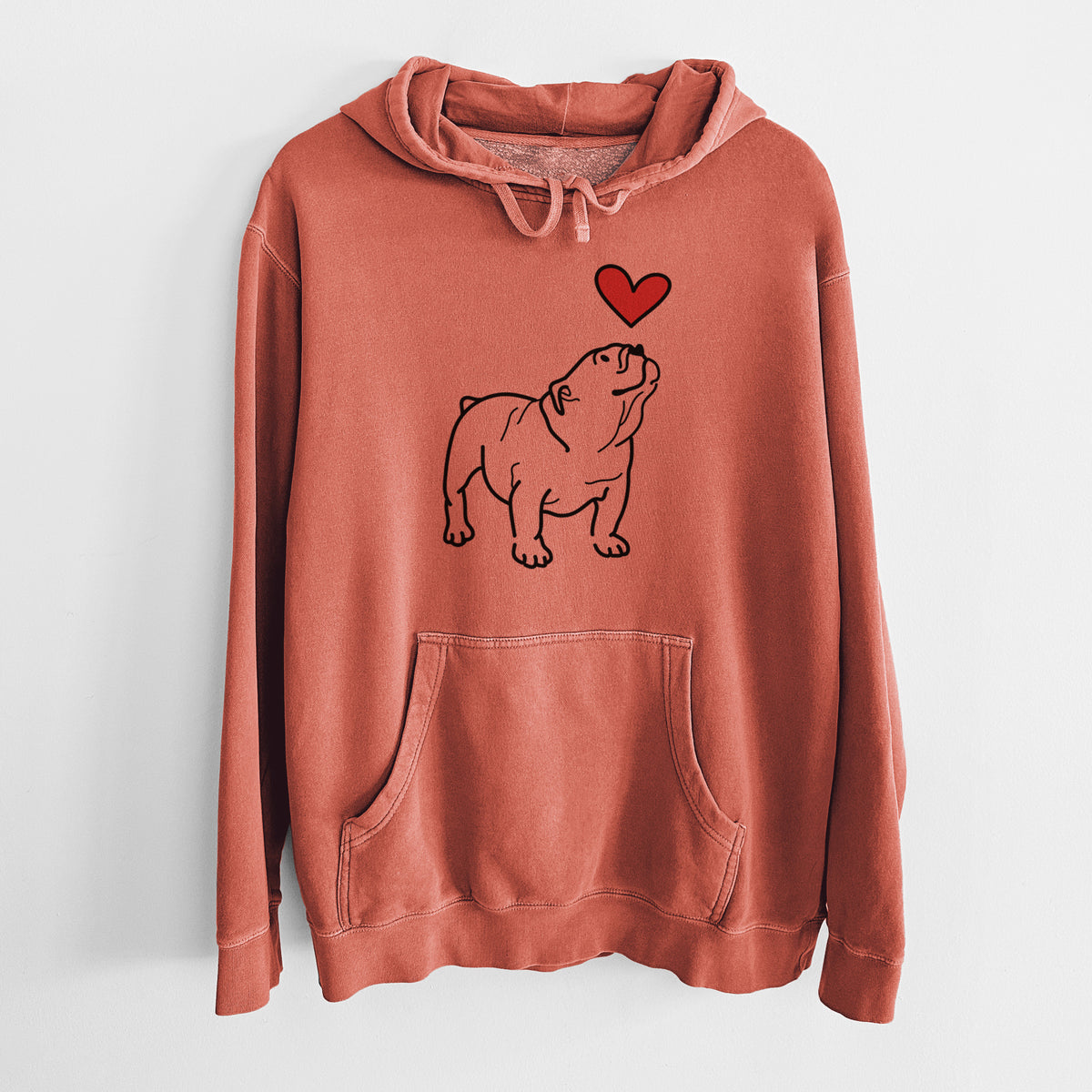 Love Always English Bulldog - Bruno - Unisex Pigment Dyed Hoodie