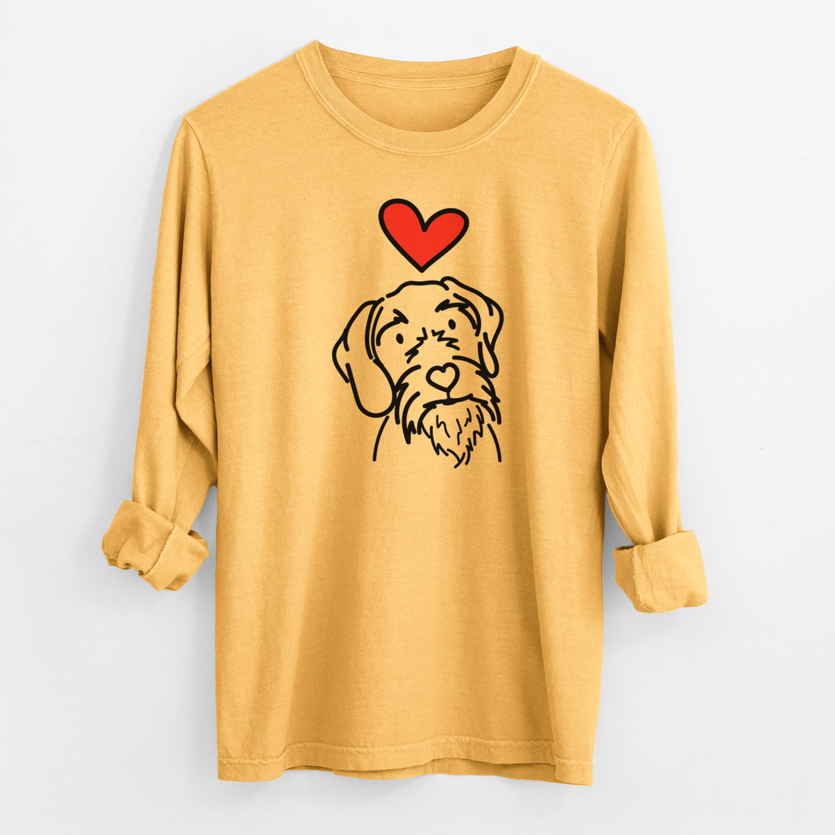 Love Always German Wirehaired Pointer - Buck - Heavyweight 100% Cotton Long Sleeve