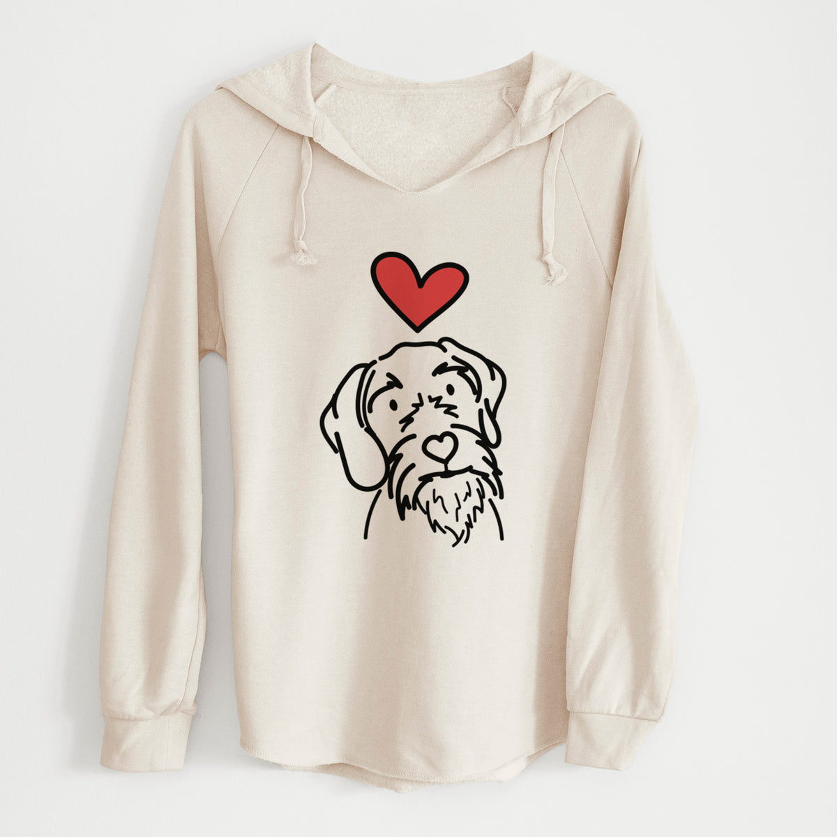 Love Always German Wirehaired Pointer - Buck - Cali Wave Hooded Sweatshirt
