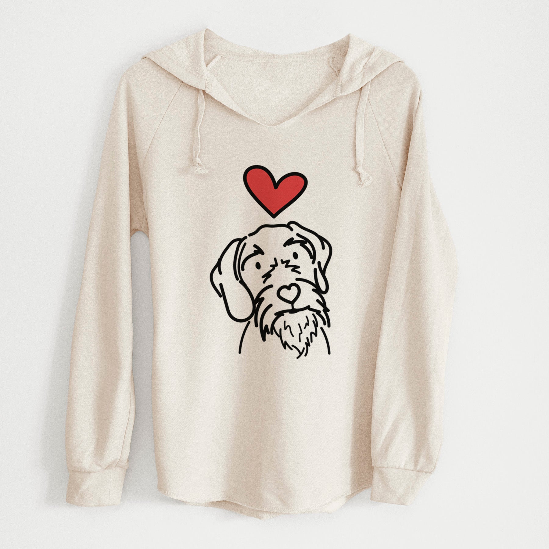 Love Always German Wirehaired Pointer - Buck - Cali Wave Hooded Sweatshirt
