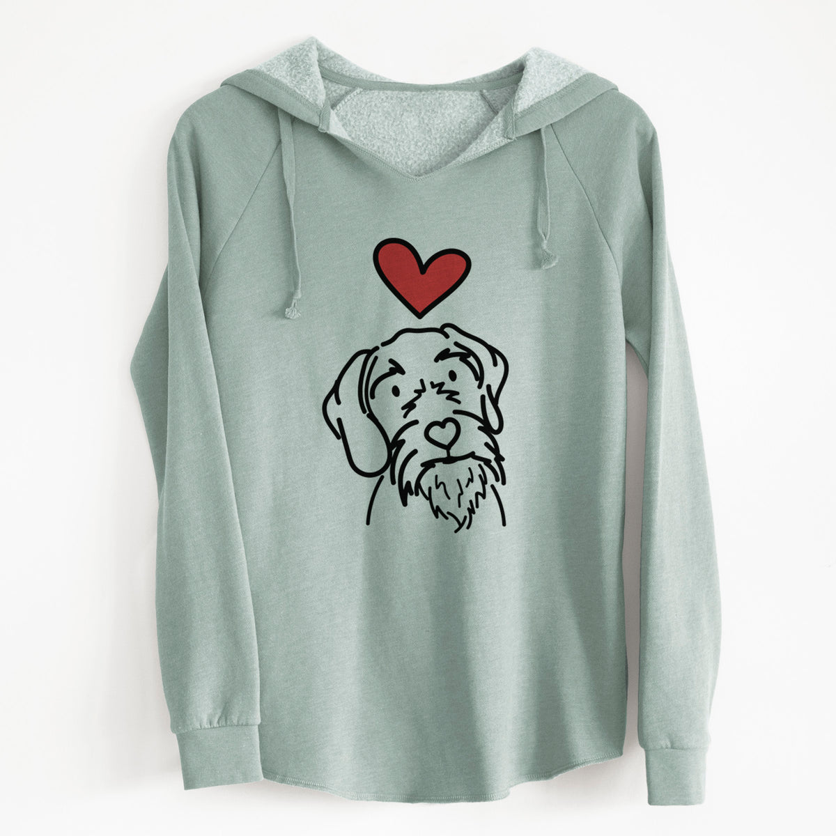 Love Always German Wirehaired Pointer - Buck - Cali Wave Hooded Sweatshirt