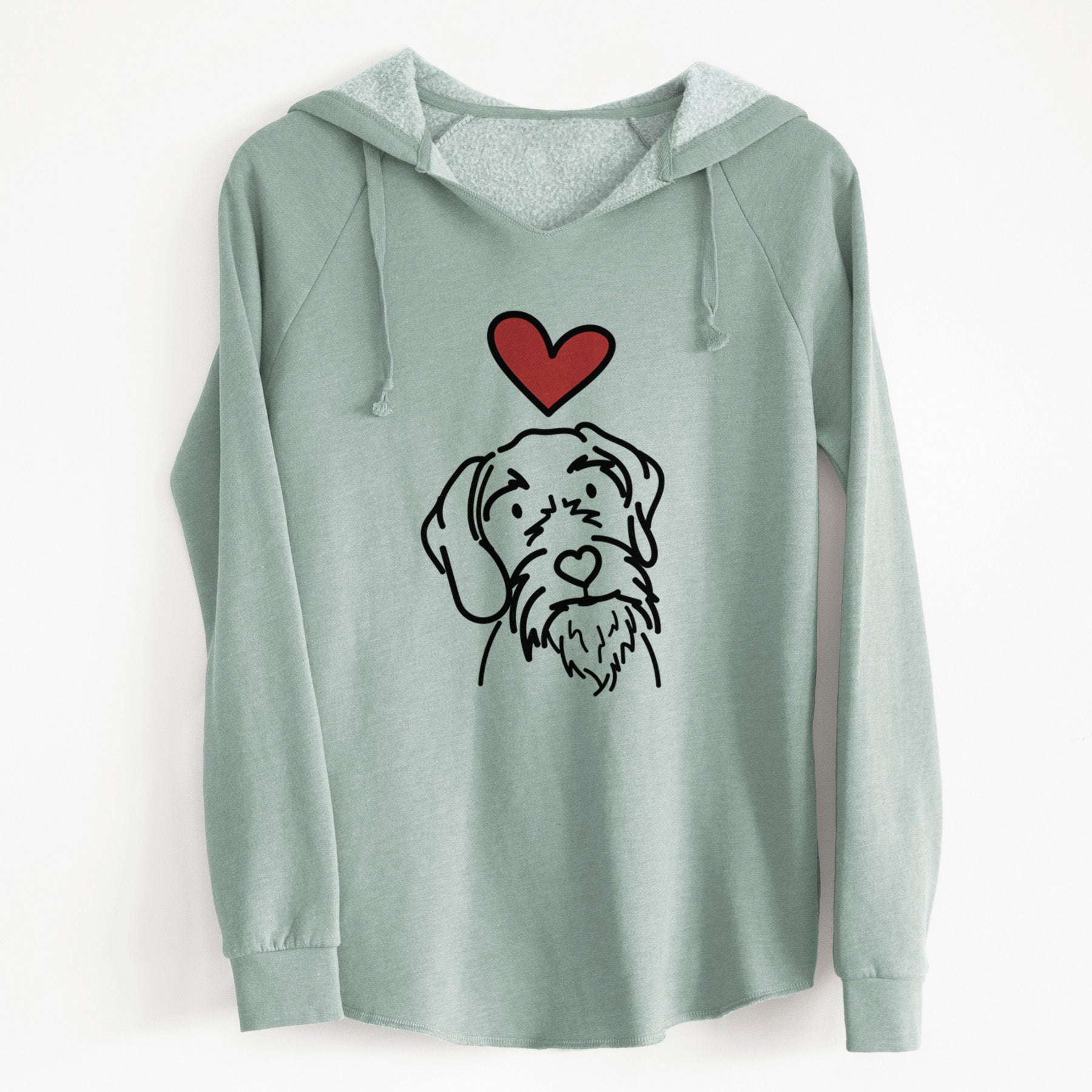 Love Always German Wirehaired Pointer - Buck - Cali Wave Hooded Sweatshirt