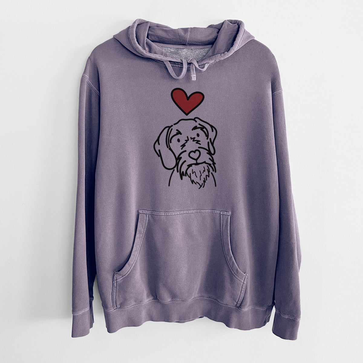 Love Always German Wirehaired Pointer - Buck - Unisex Pigment Dyed Hoodie