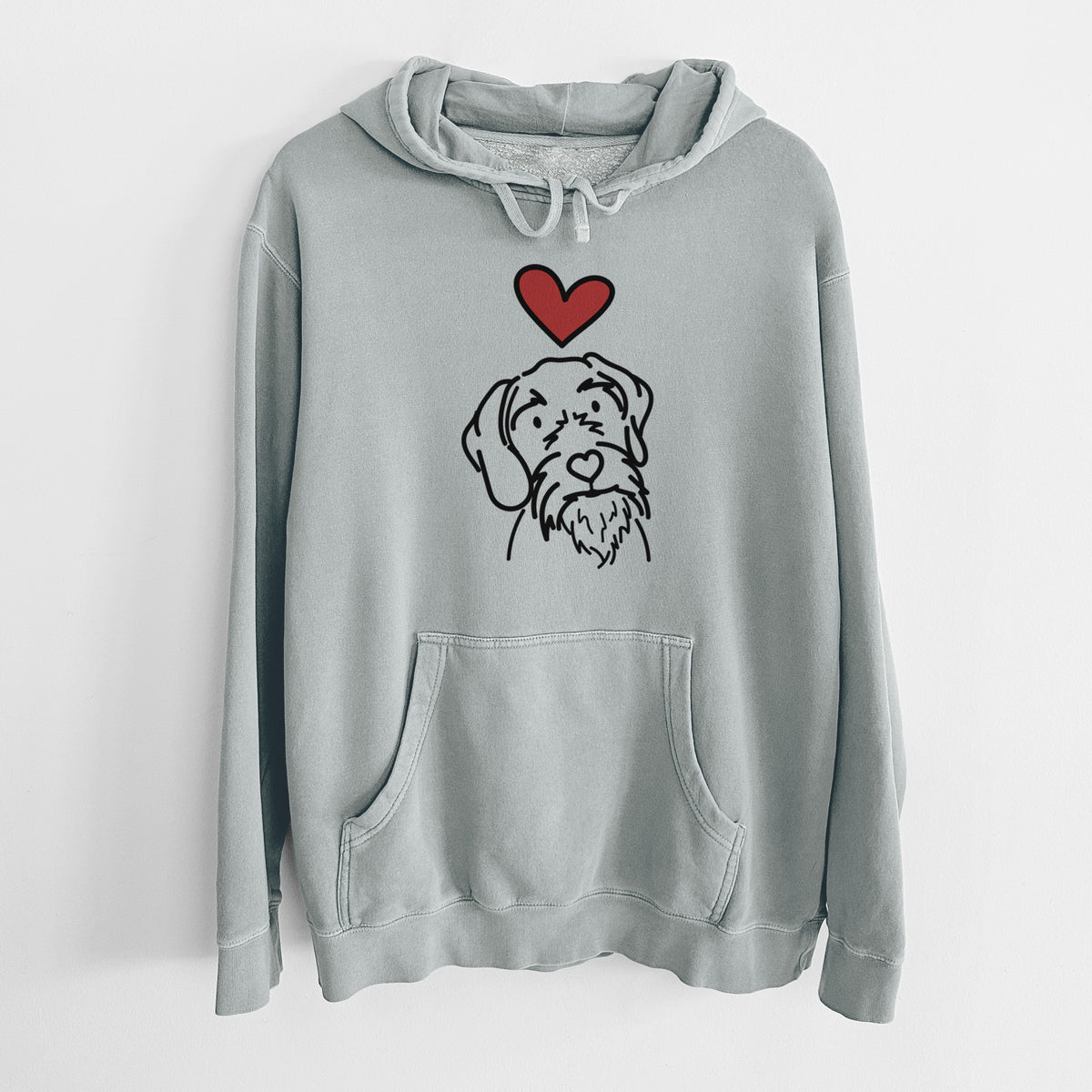 Love Always German Wirehaired Pointer - Buck - Unisex Pigment Dyed Hoodie