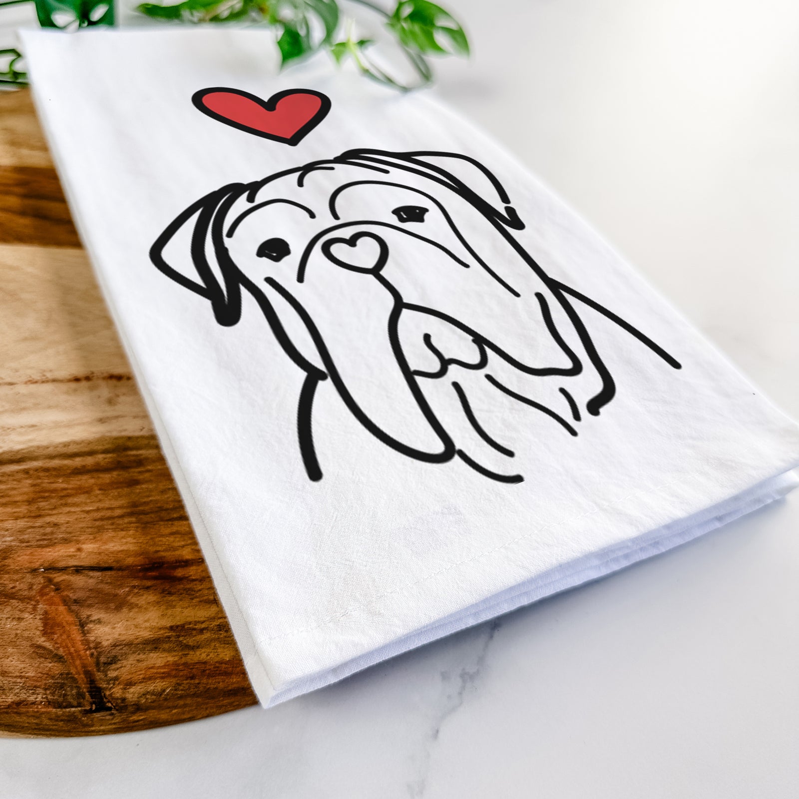 Love Always Bull Mastiff - Vivian - Tea Towel