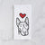 Love Always Bull Terrier - Tea Towel