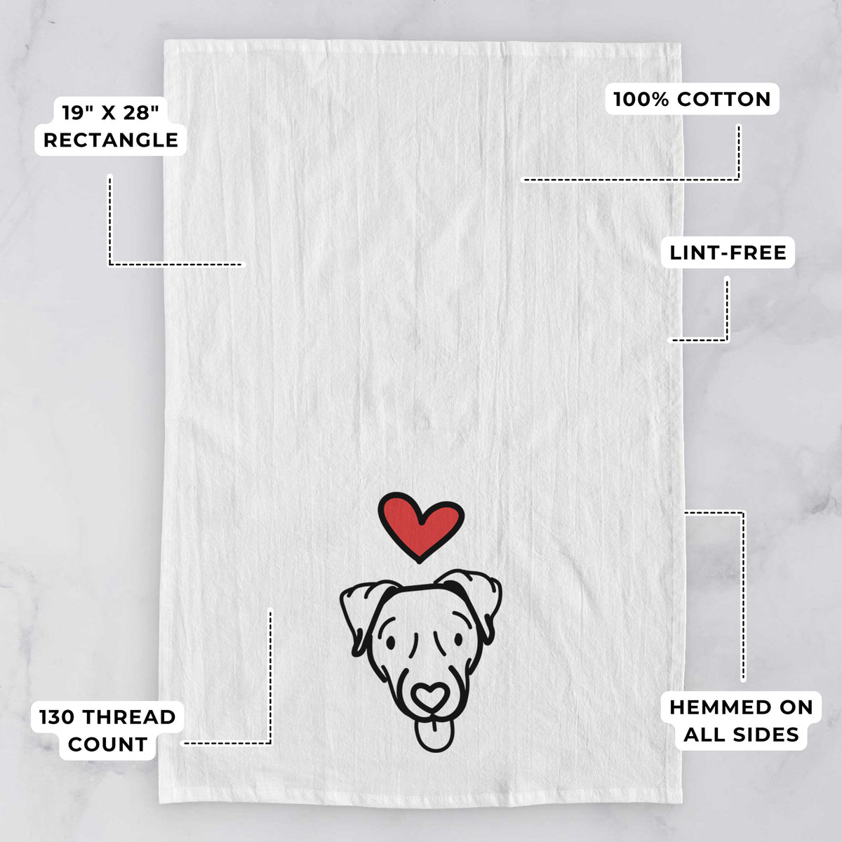 Love Always Jack Russell Terrier - Cammy - Tea Towel