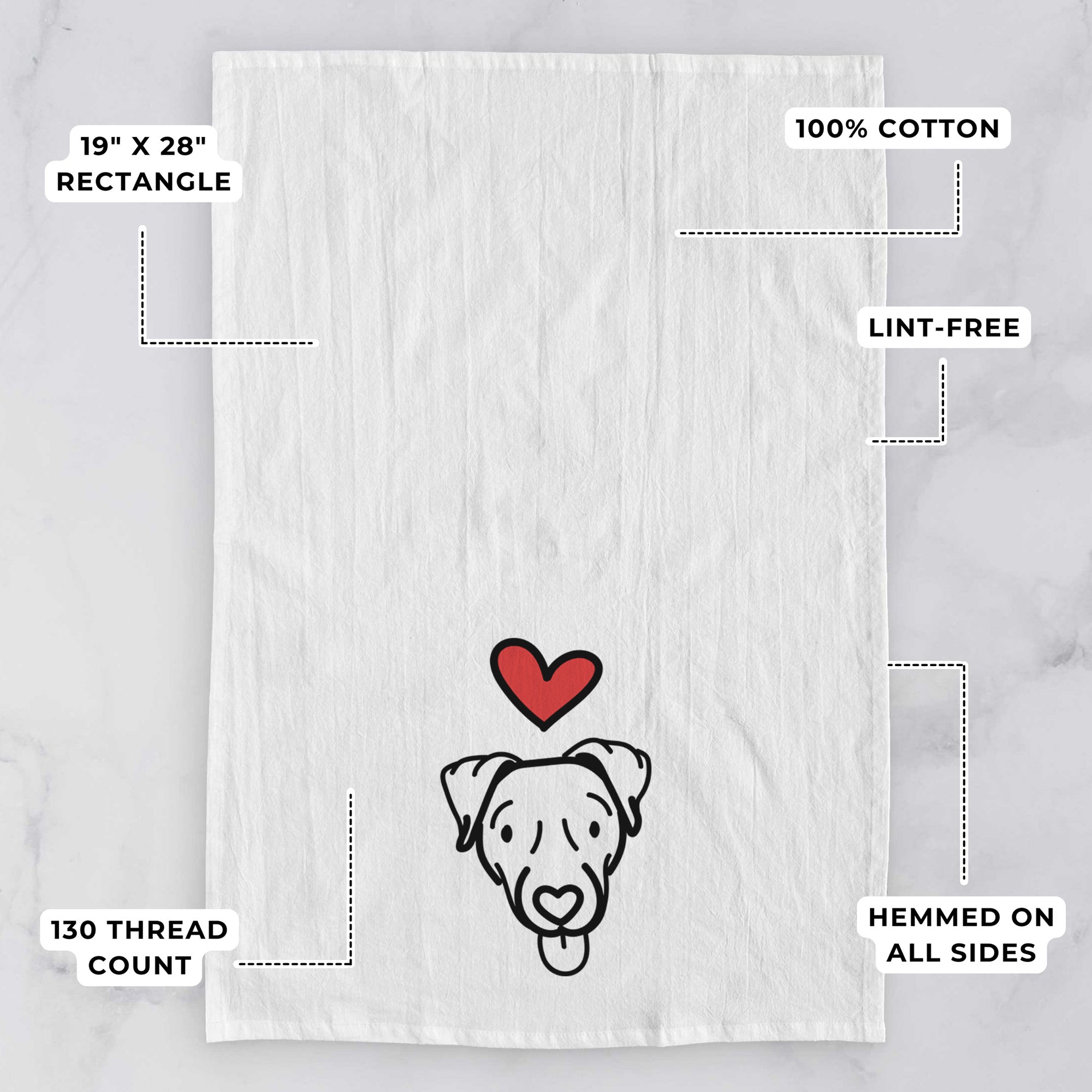 Love Always Jack Russell Terrier - Cammy - Tea Towel