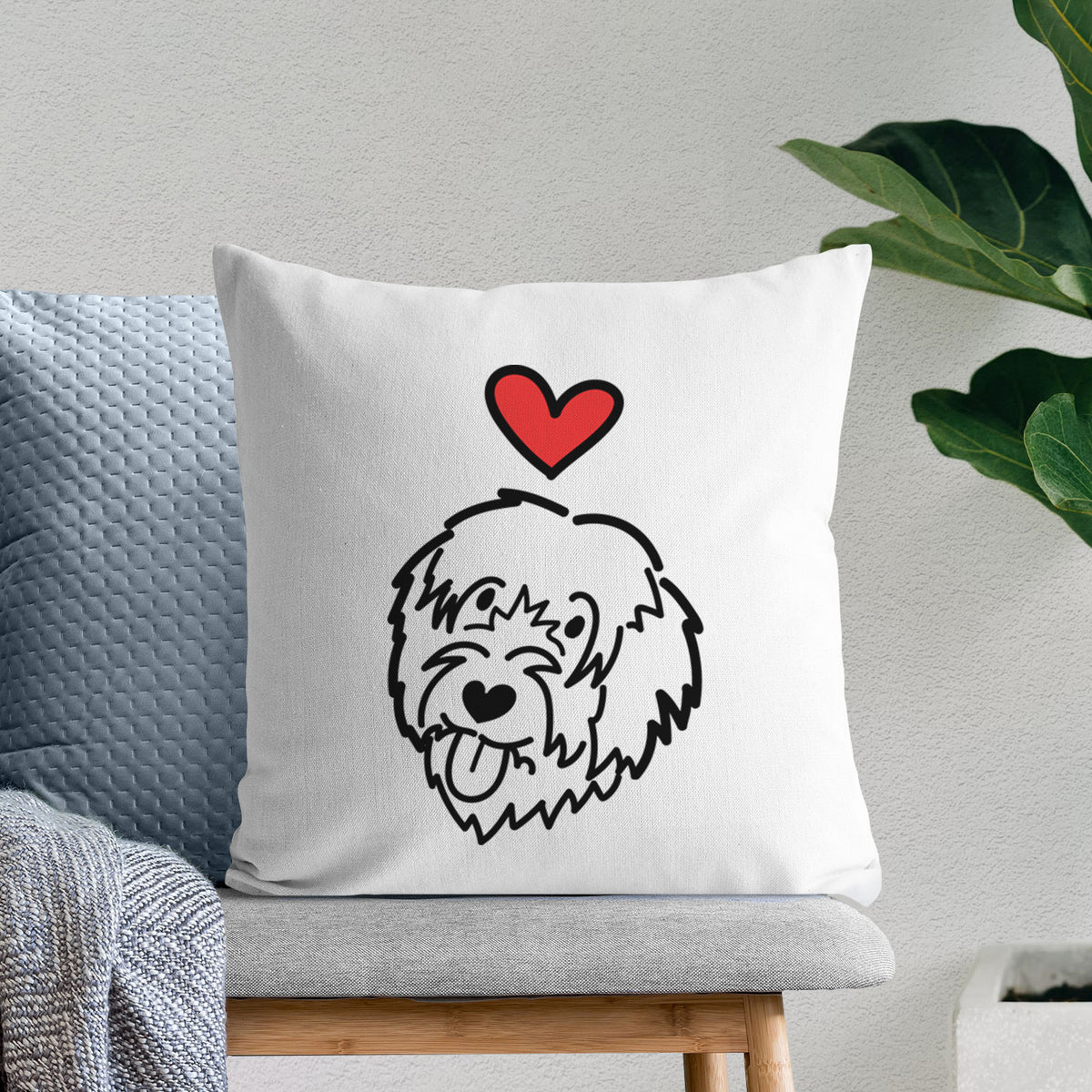 Love Always Catalan Sheepdog - Throw Pillow Cover