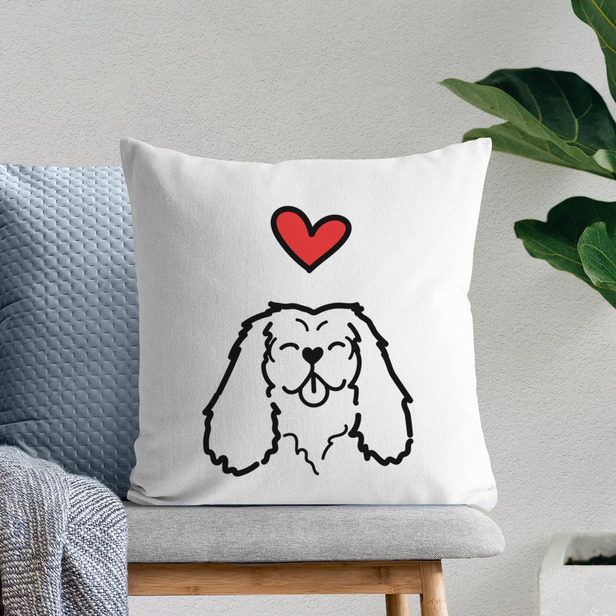 Love Always Cavalier King Charles Spaniel - Throw Pillow Cover