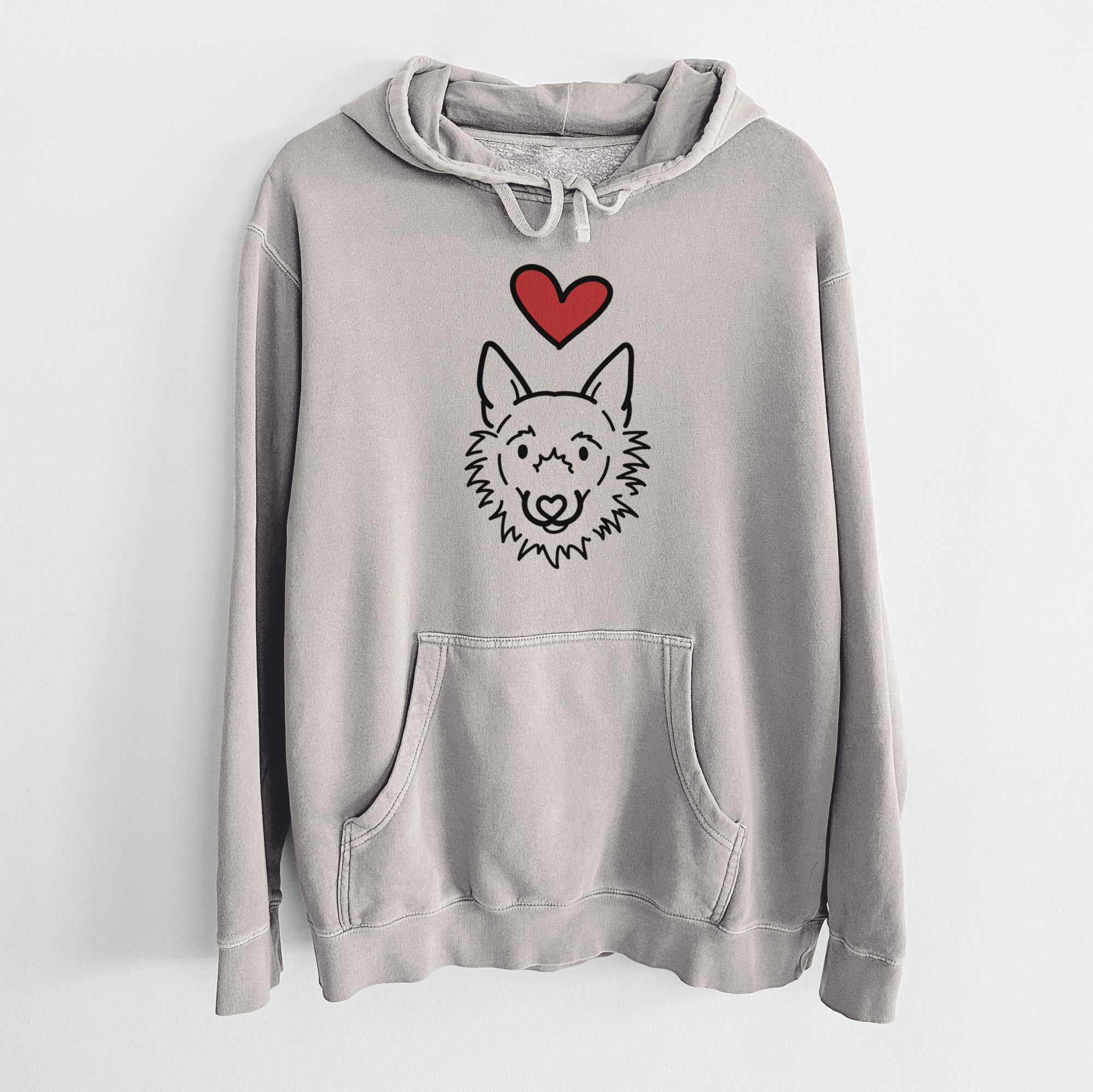 Love Always Super Mutt - Chewy - Unisex Pigment Dyed Hoodie