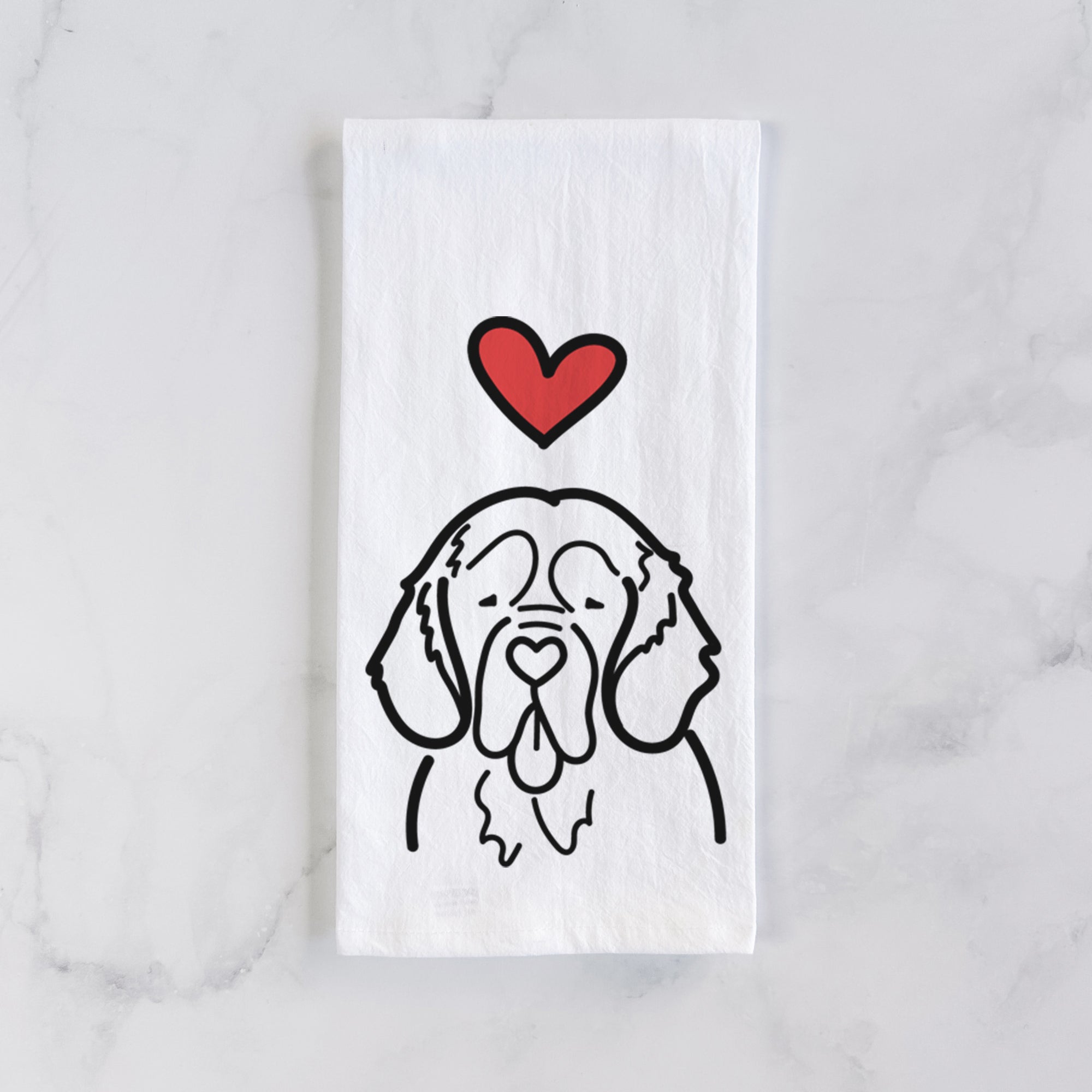 Love Always Clumber Spaniel - Tea Towel