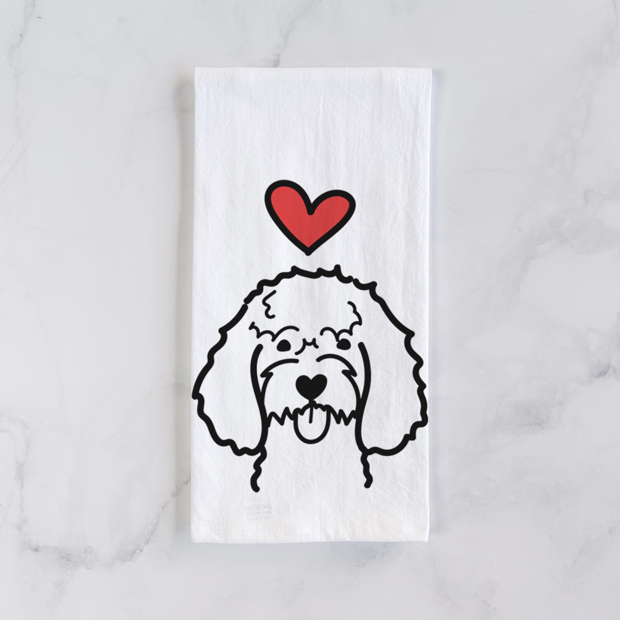 Love Always Cockapoo - Tea Towel