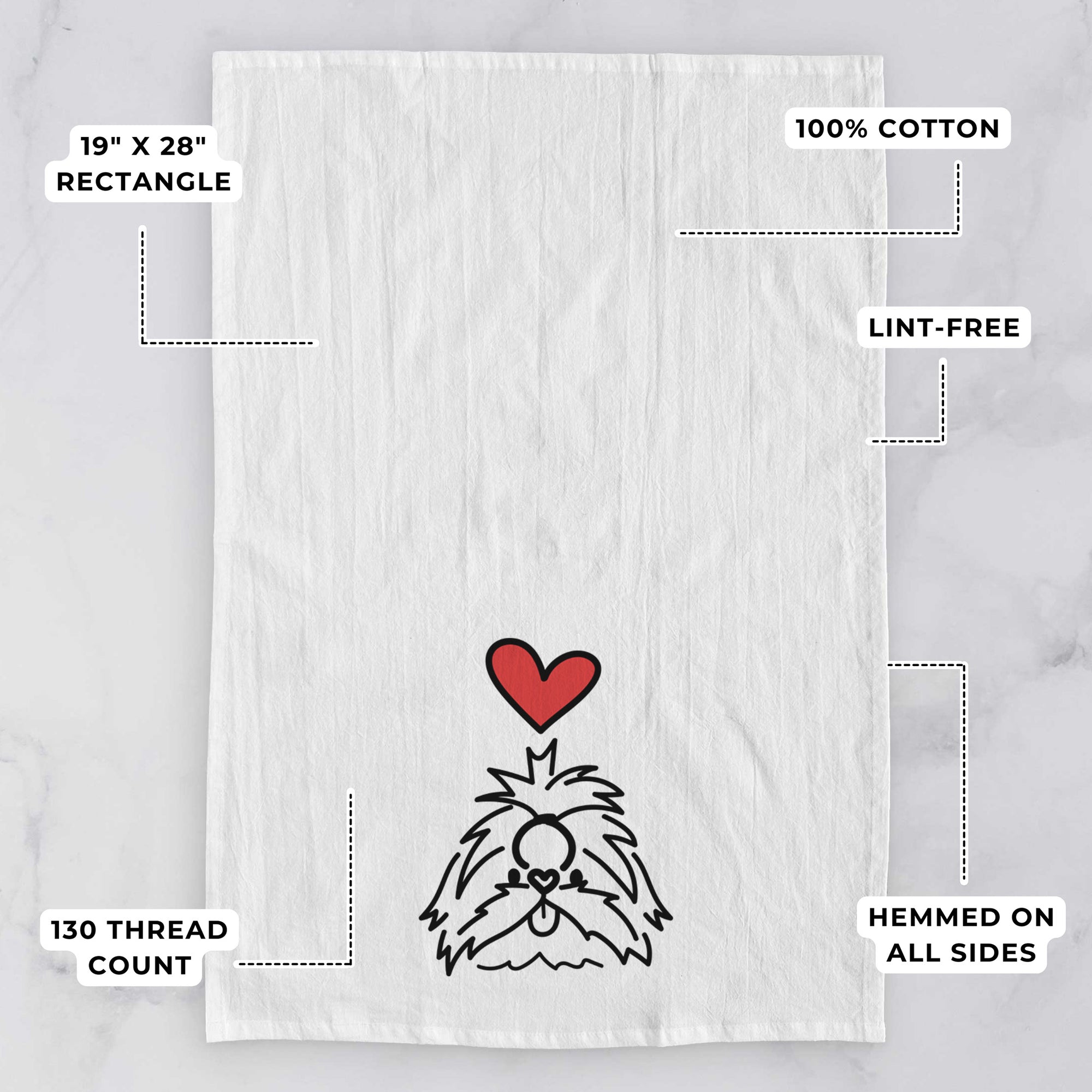 Love Always Shih Tzu - CoCo - Tea Towel