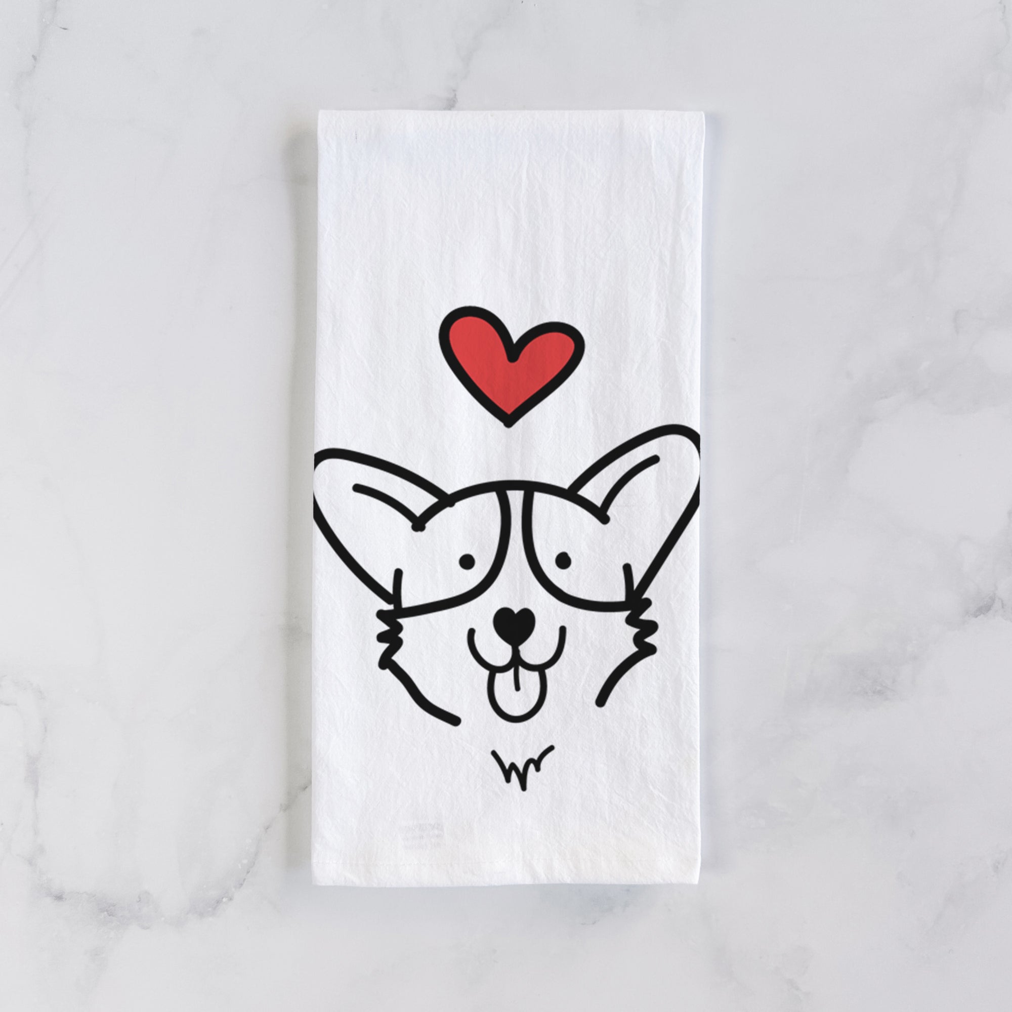 Love Always Corgi - Tea Towel