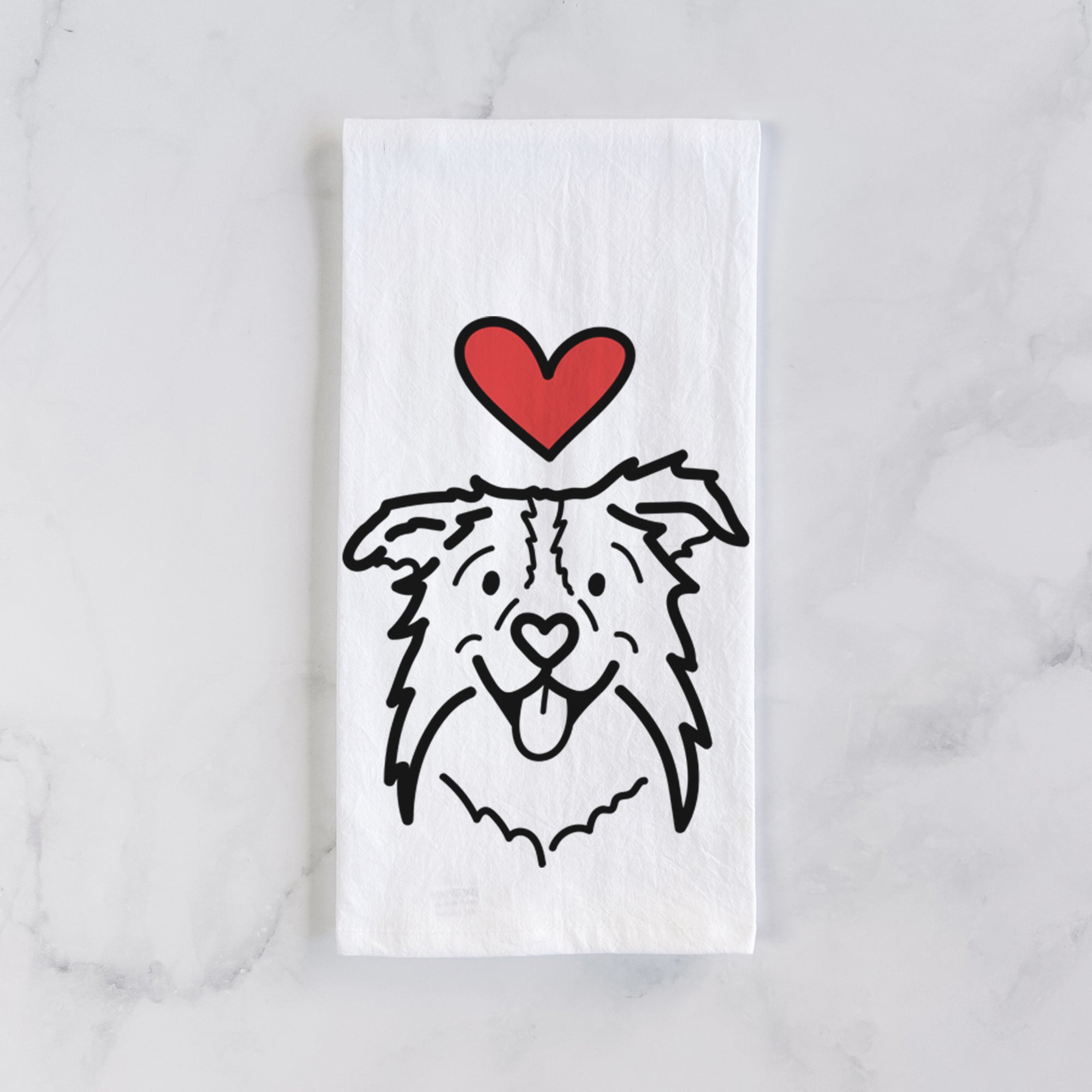 Love Always Border Collie - Cricket - Tea Towel