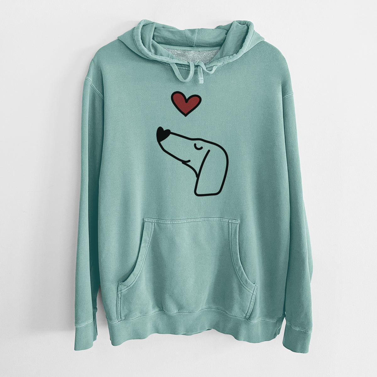 Love Always Dachshund - Unisex Pigment Dyed Hoodie