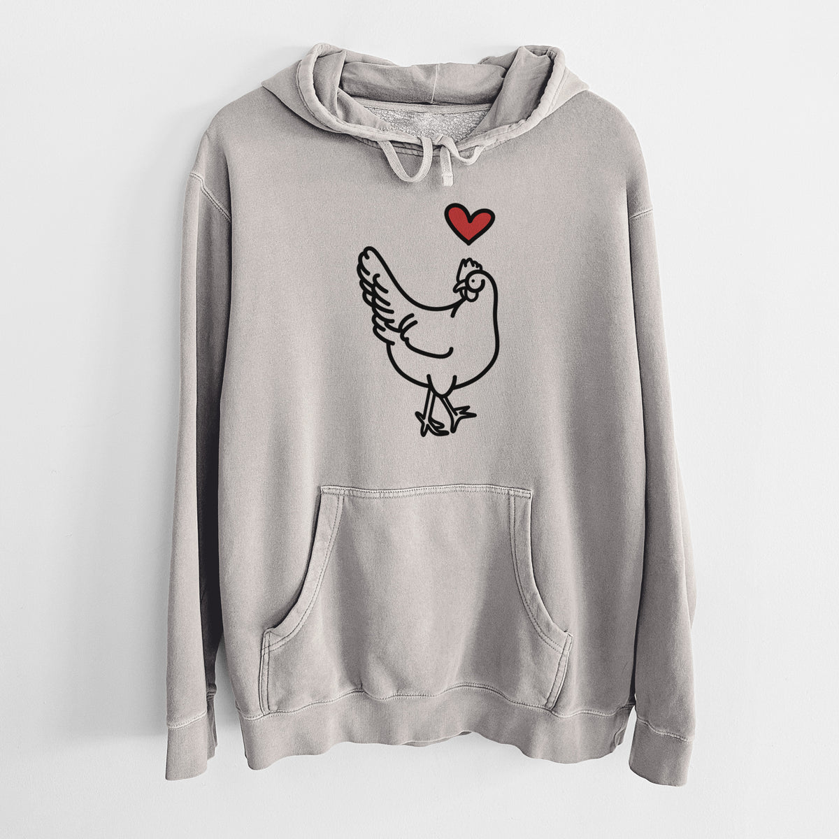 Love Always Chicken - Daisy - Unisex Pigment Dyed Hoodie