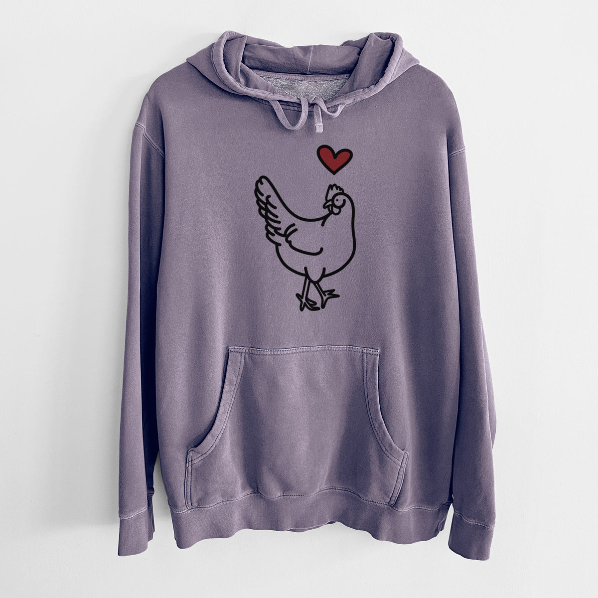 Love Always Chicken - Daisy - Unisex Pigment Dyed Hoodie