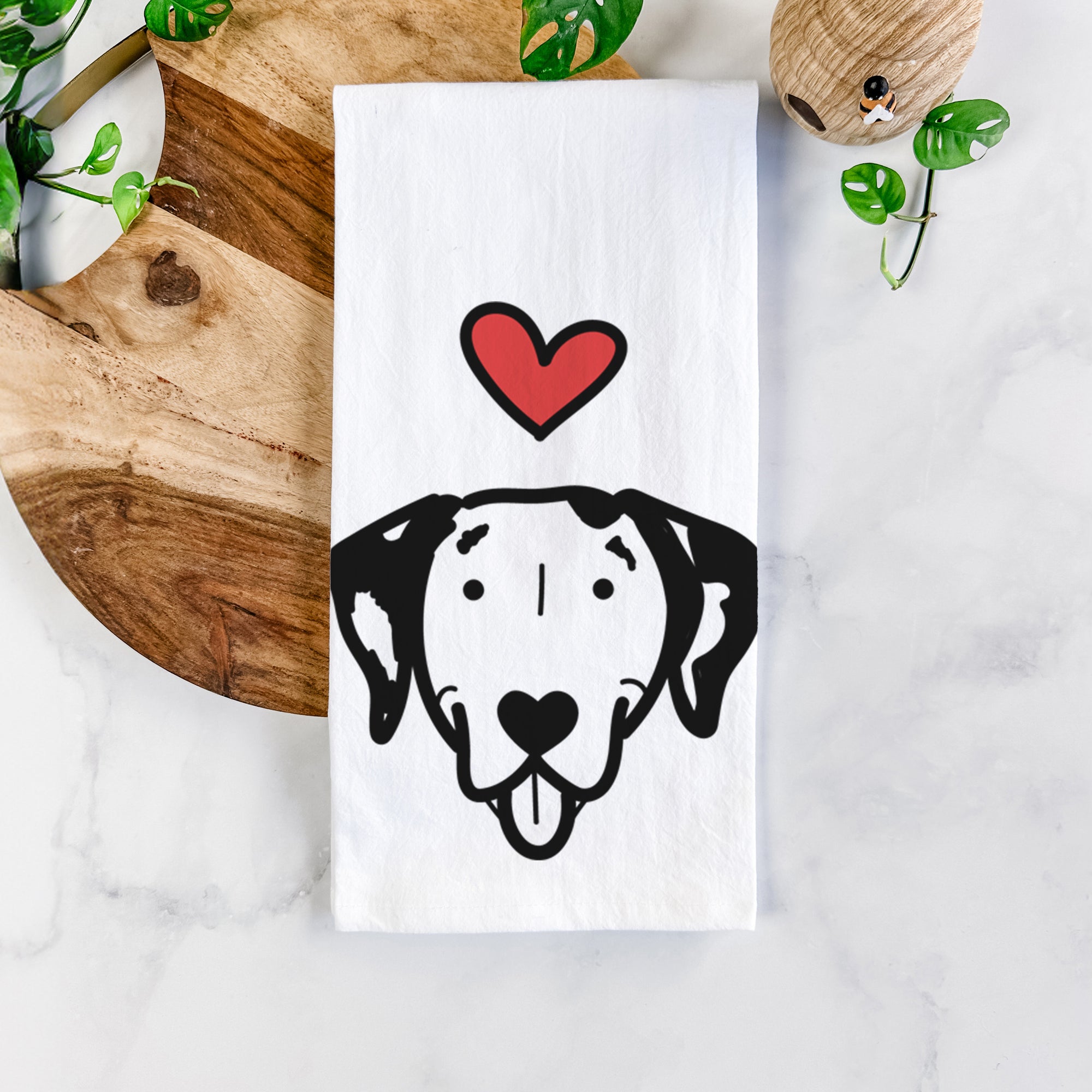 Love Always Dalmatian - Tea Towel