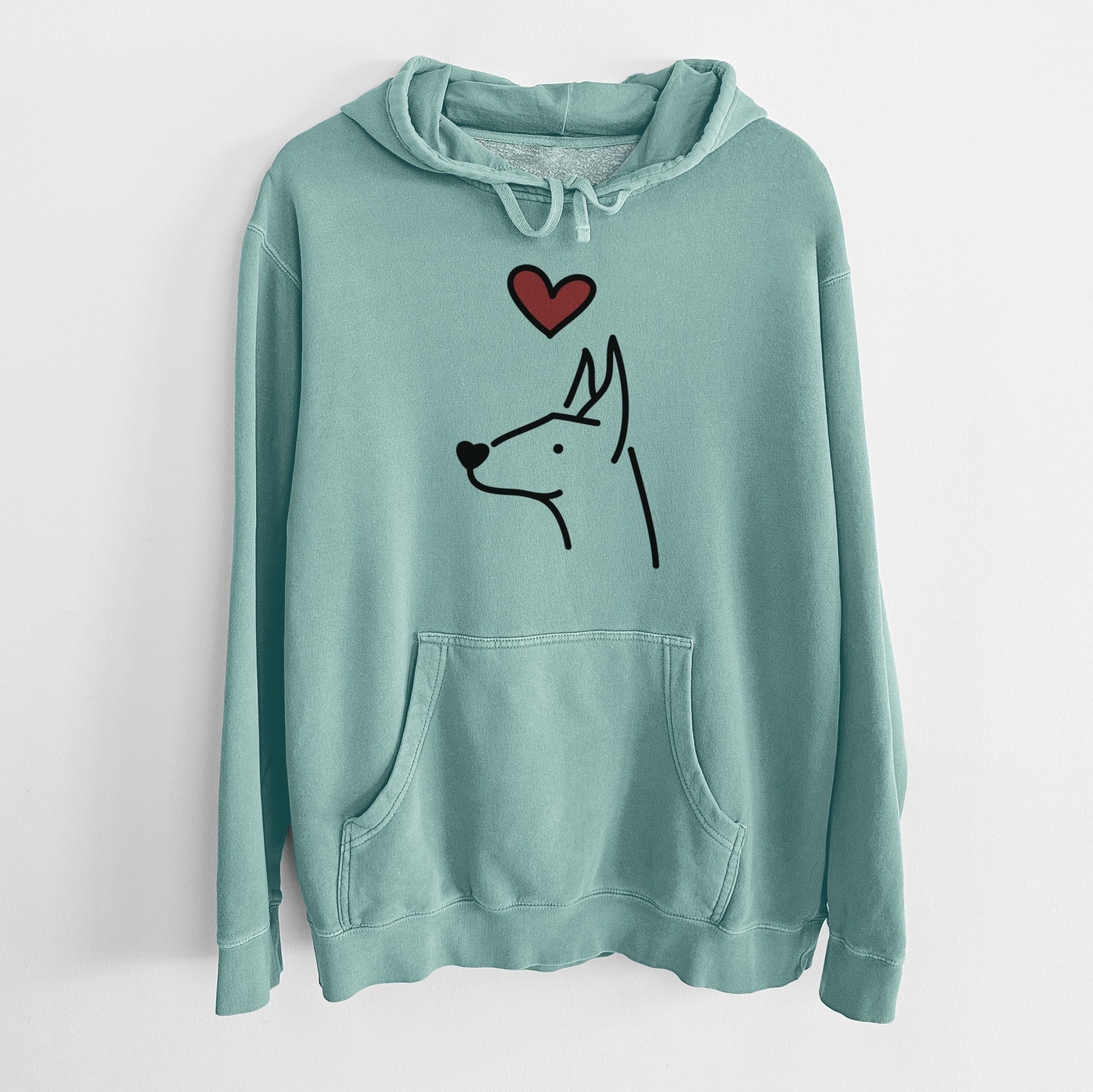 Love Always Doberman Pinscher - Unisex Pigment Dyed Hoodie