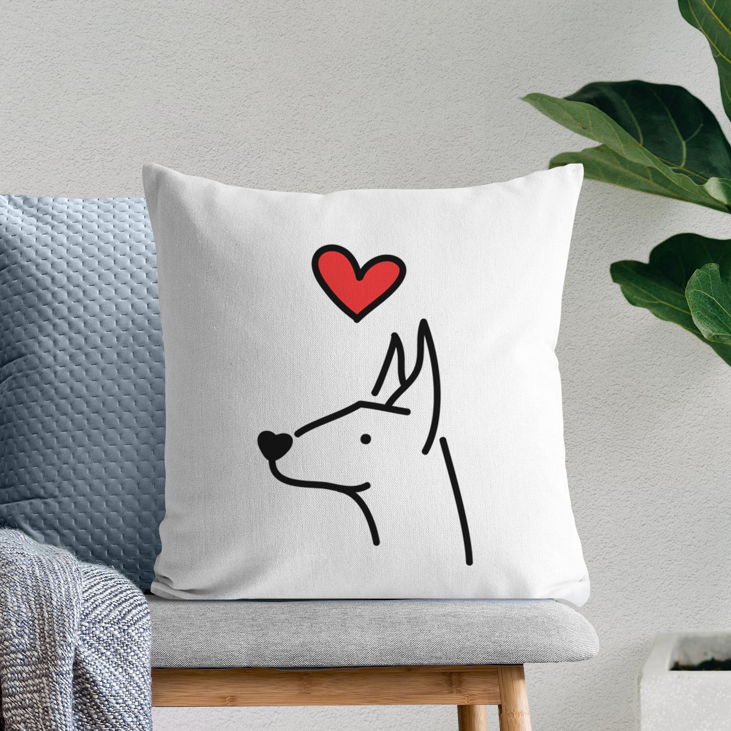 Love Always Doberman Pinscher - Throw Pillow Cover