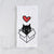 Love Always Black Cat in a Box - Doc - Tea Towel