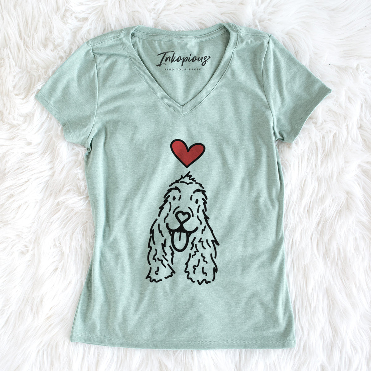 Love Always English Cocker Spaniel - Dolly - Women&#39;s Perfect V-neck Shirt