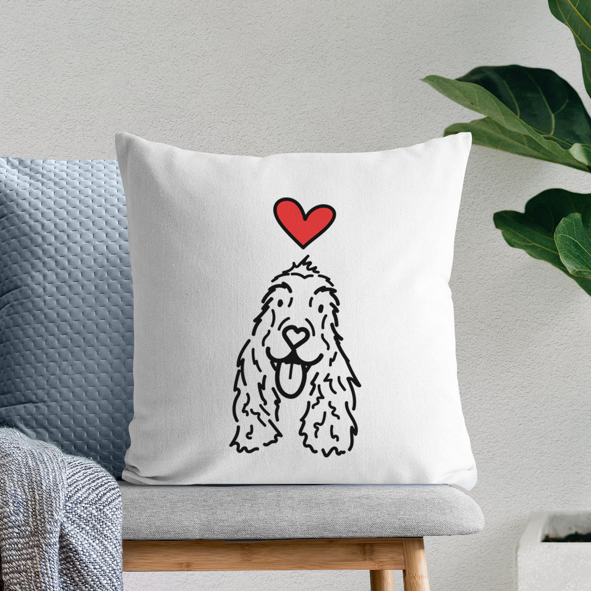 Love Always English Cocker Spaniel - Dolly -  Throw Pillow Cover