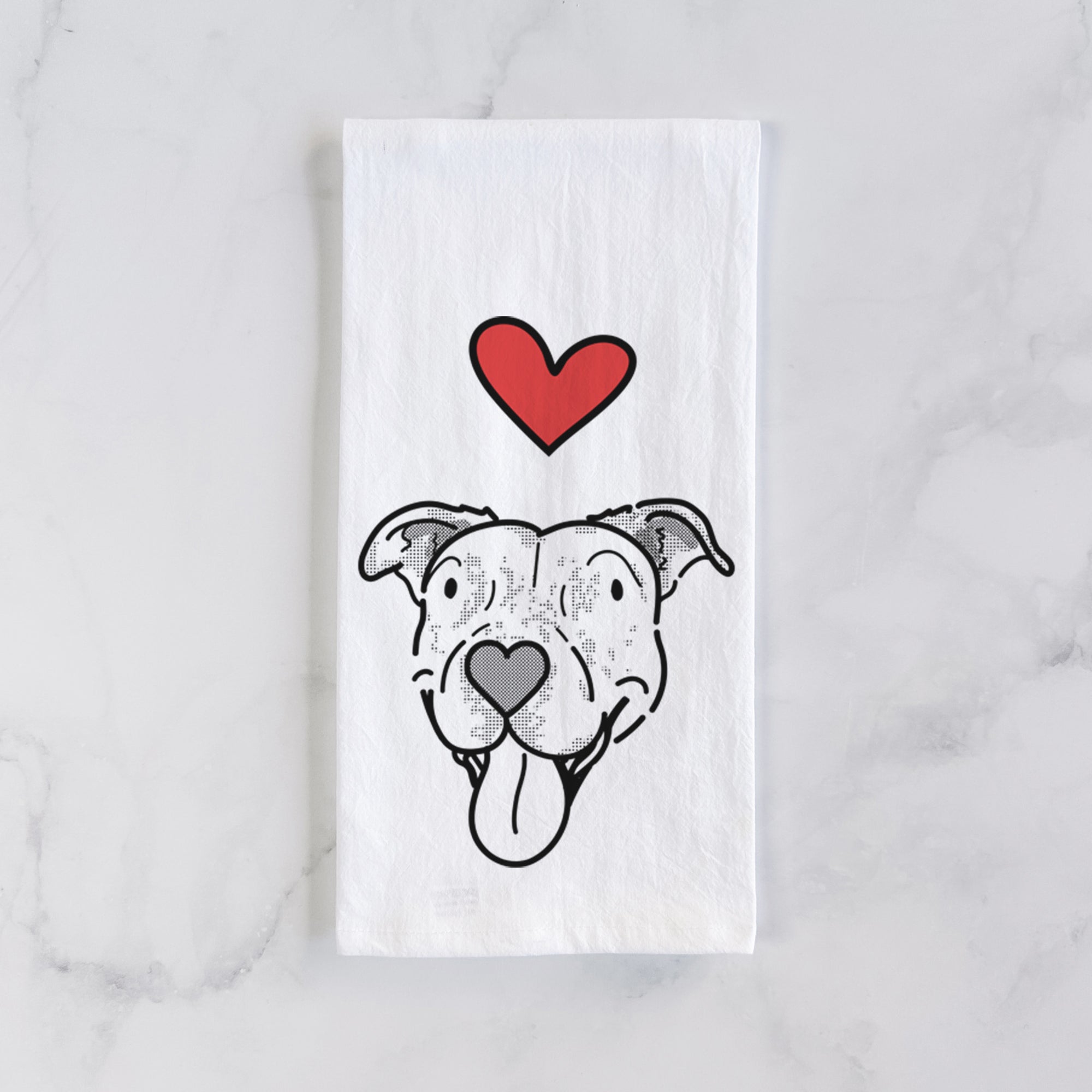 Love Always Pitbull Mix - Dottie - Tea Towel