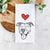 Love Always Pitbull Mix - Dottie - Tea Towel