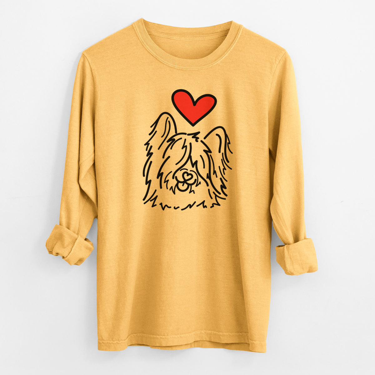 Love Always Skye Terrier - Dougal - Heavyweight 100% Cotton Long Sleeve