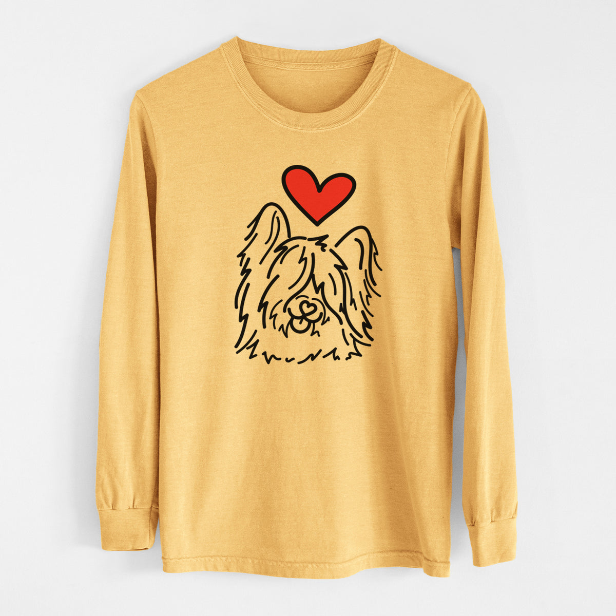 Love Always Skye Terrier - Dougal - Heavyweight 100% Cotton Long Sleeve