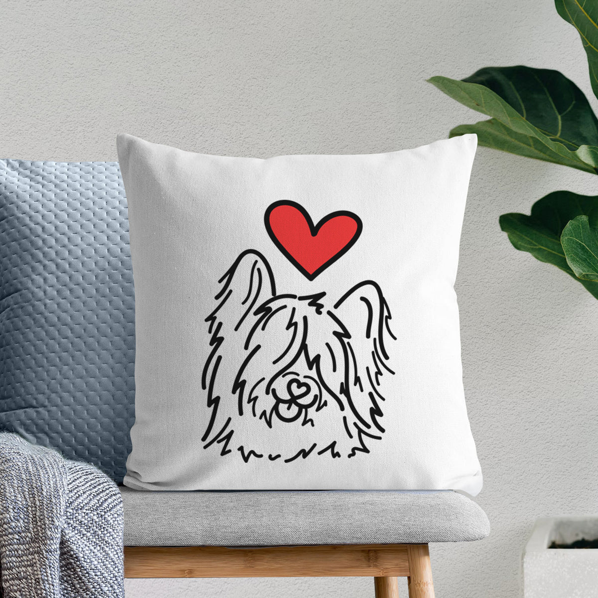 Love Always Skye Terrier - Dougal -  Throw Pillow Cover
