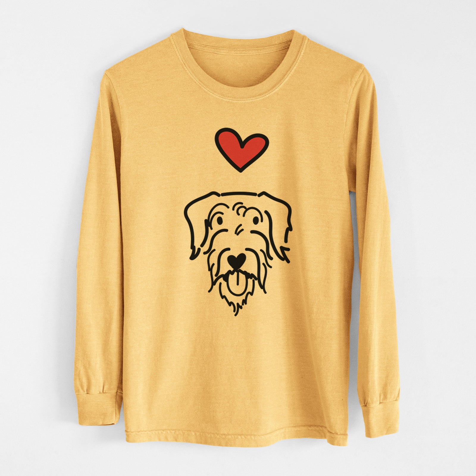 Love Always Doodle - Dug - Heavyweight 100% Cotton Long Sleeve