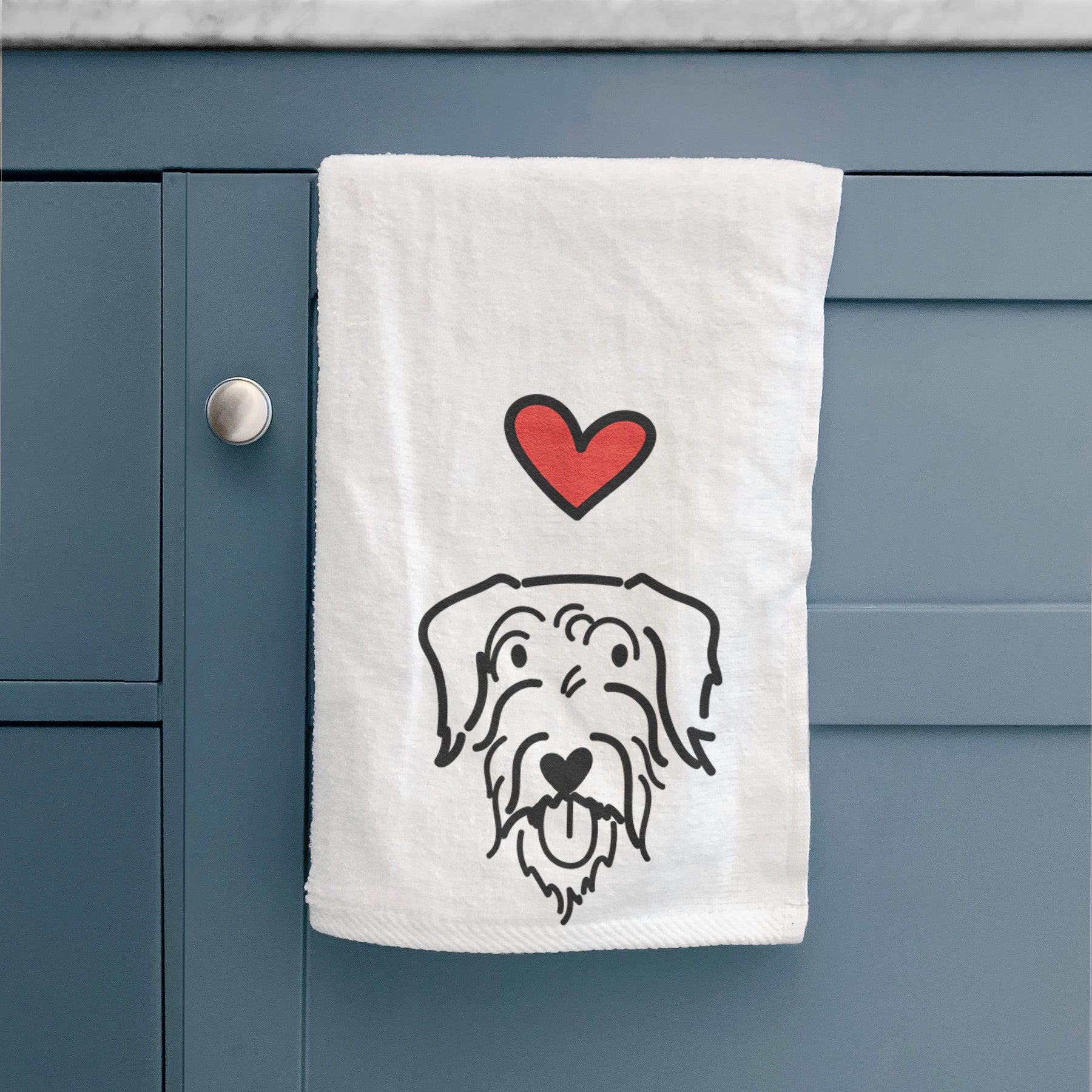 Love Always Doodle - Dug - Decorative Hand Towel