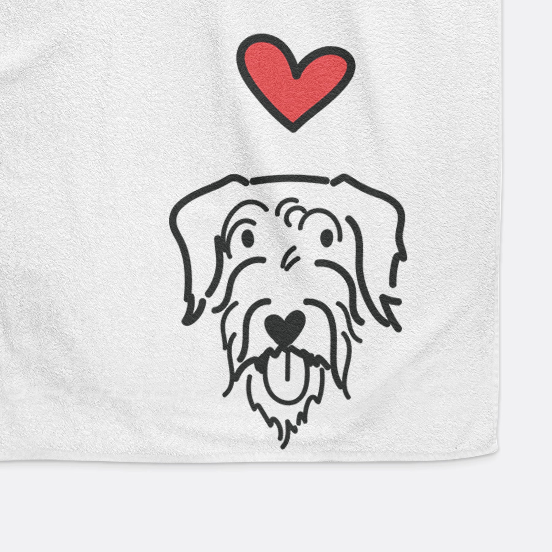 Love Always Doodle - Dug - Decorative Hand Towel