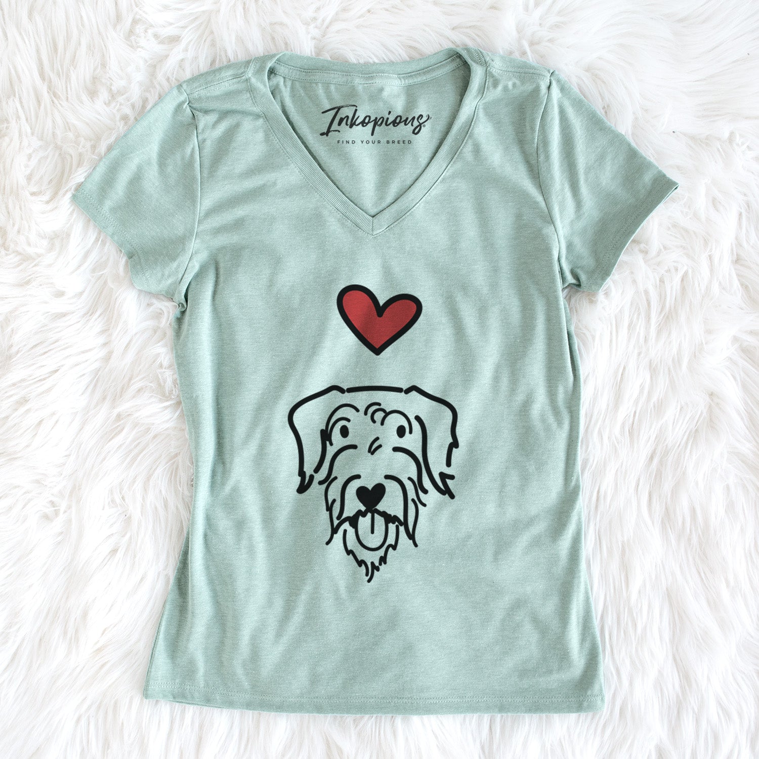 Love Always Doodle - Dug - Women's Perfect V-neck Shirt