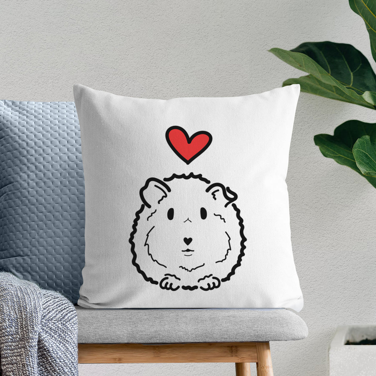 Love Always Guinea Pig - Duke -  Throw Pillow Cover