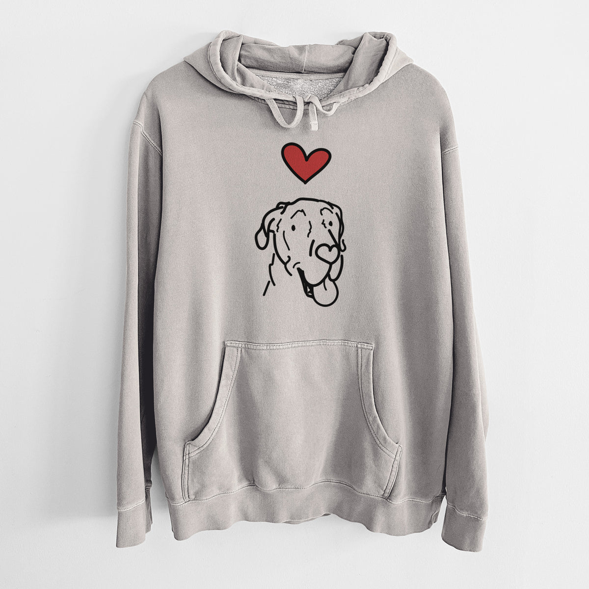 Love Always Great Dane - Duncan - Unisex Pigment Dyed Hoodie