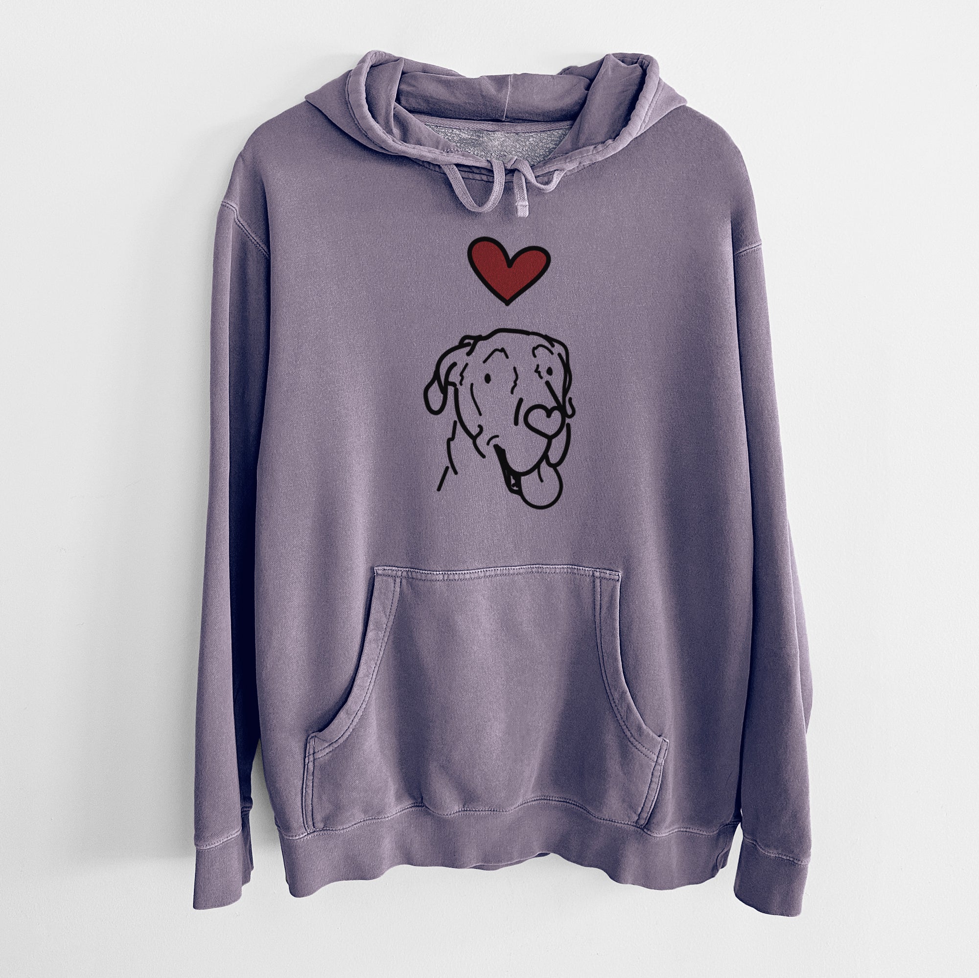 Love Always Great Dane - Duncan - Unisex Pigment Dyed Hoodie