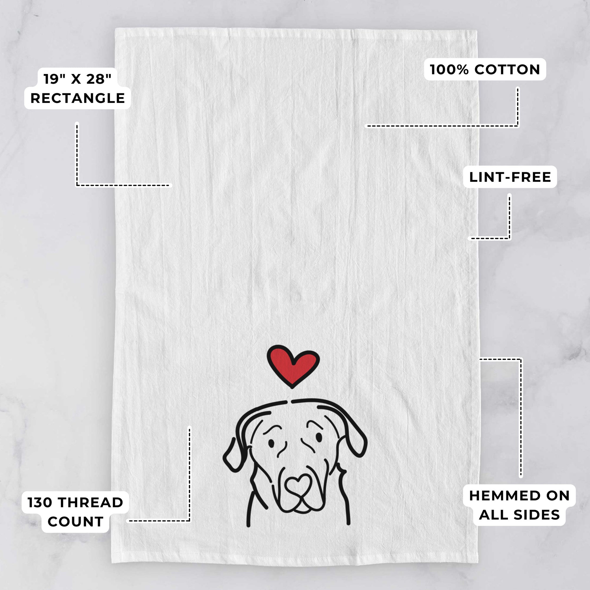 Love Always English Labrador - Tea Towel