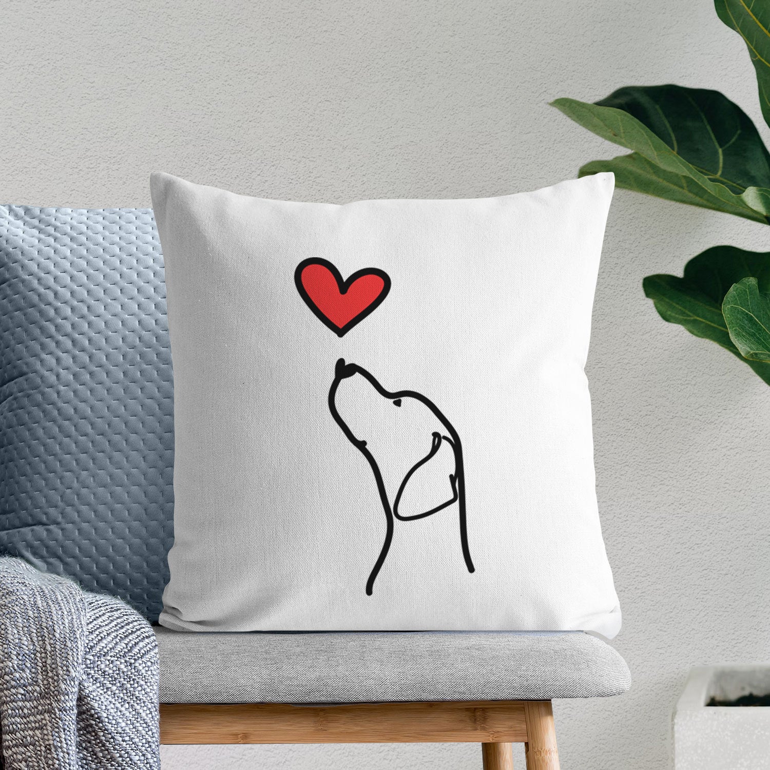 Love Always English Pointer Profile - Throw Pillow Cover
